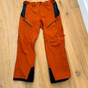 Outdoor Research mens orange pants sz Large EUC